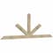 Ekena Millwork Saratoga Rough Sawn Timber Gable Bracket, Douglas Fir, 96"W x 32"H x 2"D x 4"F, 8/12 Pitch GBW096X32X0204SAR00RDF - alternate 2